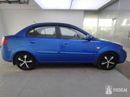KIA, Rio, 1400, 97, бензин, седан, автомат, передний привод, среднее состояние, левый, синий, 605 000 ₽