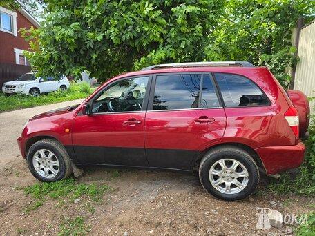 Chery, Tiggo (T11), 1600, 119, бензин, внедорожник, механика, передний привод, среднее состояние, левый, красный, 445 000 ₽