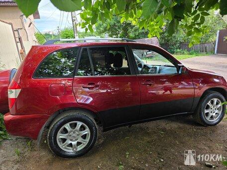 Chery, Tiggo (T11), 1600, 119, бензин, внедорожник, механика, передний привод, среднее состояние, левый, красный, 445 000 ₽