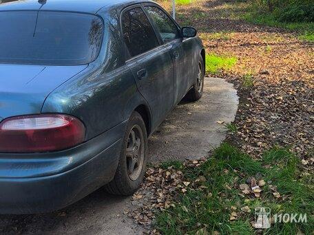 Mazda, 626, 2000, 136, бензин, седан, автомат, передний привод, среднее состояние, левый, зеленый, 520 000 ₽